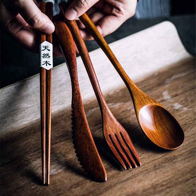Japansk enkel stil träbestickset | Karnz