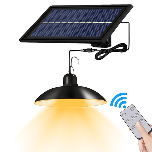 Solcells-rörelsesensor-utomhusbelysning med fjärrkontroll