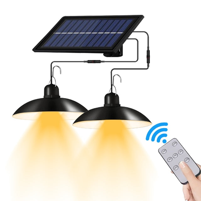 Solcells-rörelsesensor-utomhusbelysning med fjärrkontroll