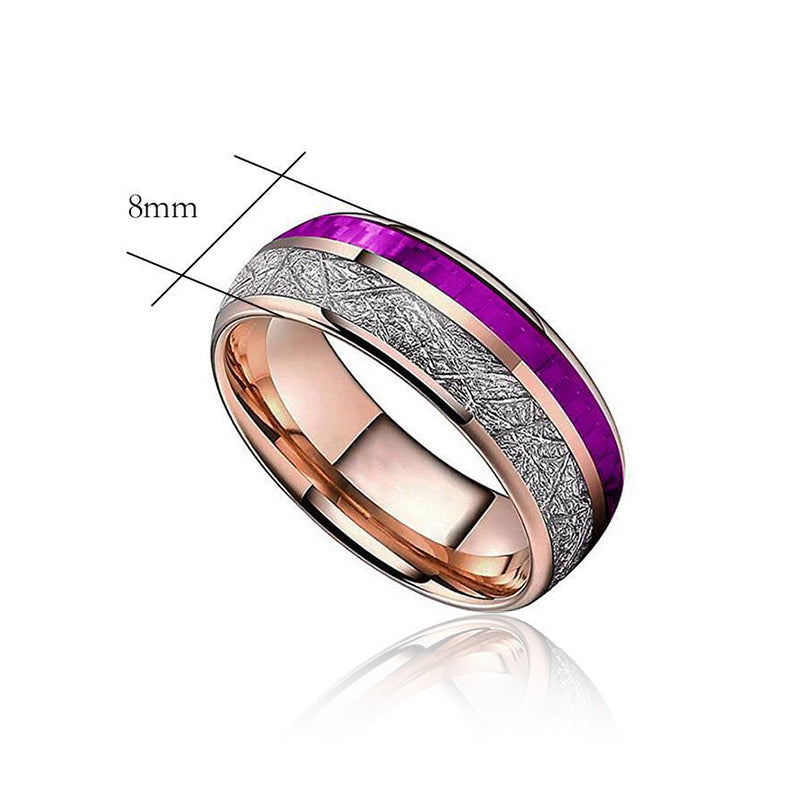 Personlig lila Ring i Wolframstål