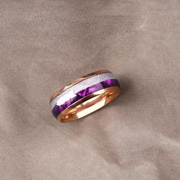 Personlig lila Ring i Wolframstål