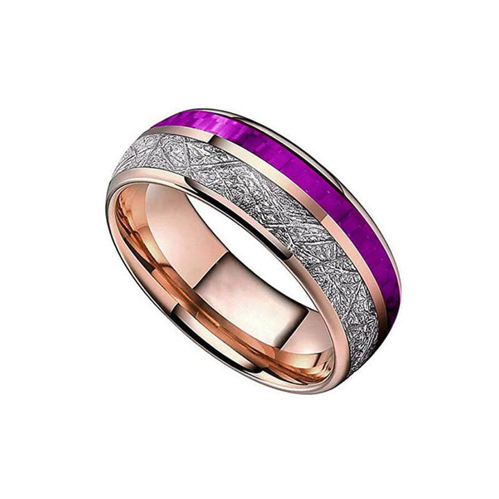 Personlig lila Ring i Wolframstål