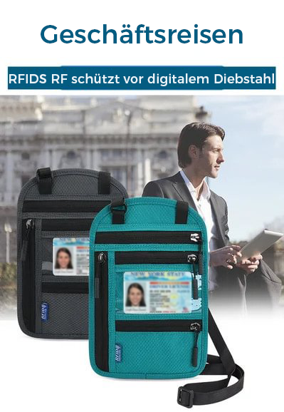 Rese-bröstväska med RFID-passlås