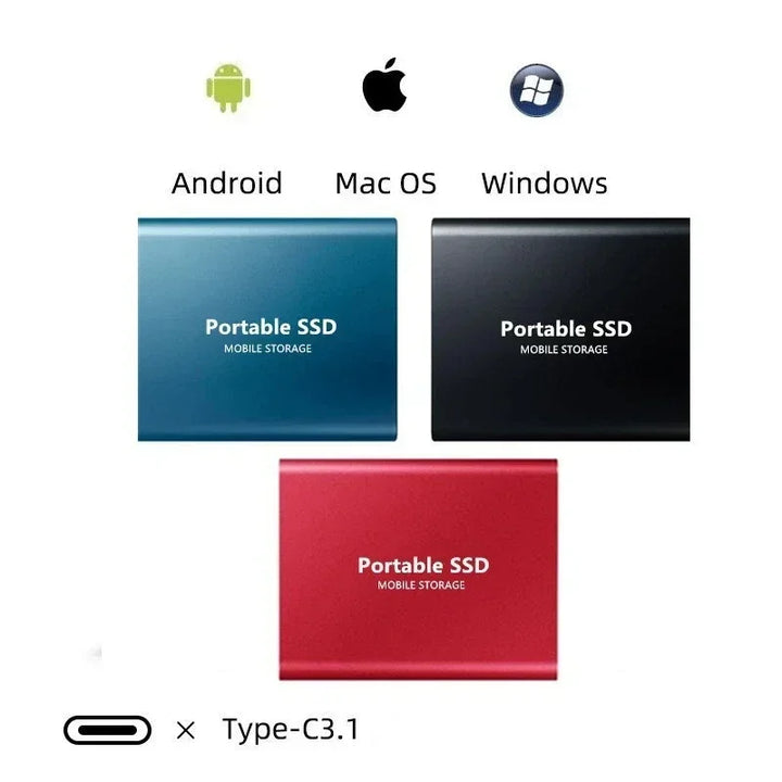 TEKNOLOGI | Supersnabb extern SSD 128GB | Mini-SSD | Hög hastighetslagring för laptop och PC