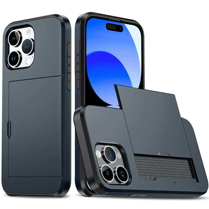 Karnz | LuxShield iPhone-fodral med kortfack | Snygg design | Kortförvaring | Skydd &amp; stil