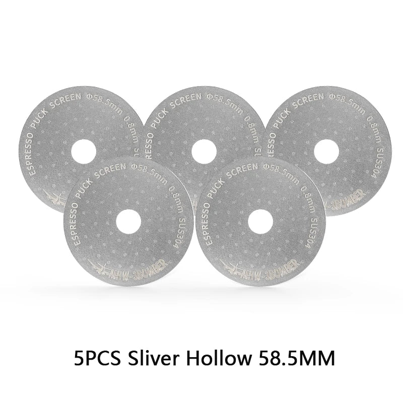 MHW-3BOMBER 51/53/58.5mm Espresso Puck Skärm Dubbel-Lager Metall Kaffe Återanvändbart Filter