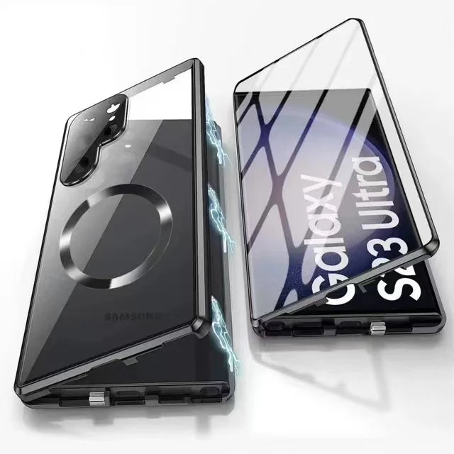 Metall Aluminiumlegering 360 Fodral med säkerhetslåset för Samsung Galaxy S24-S23 Serien