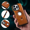 Magnetisk iPhone-fodral med osynlig ringställ