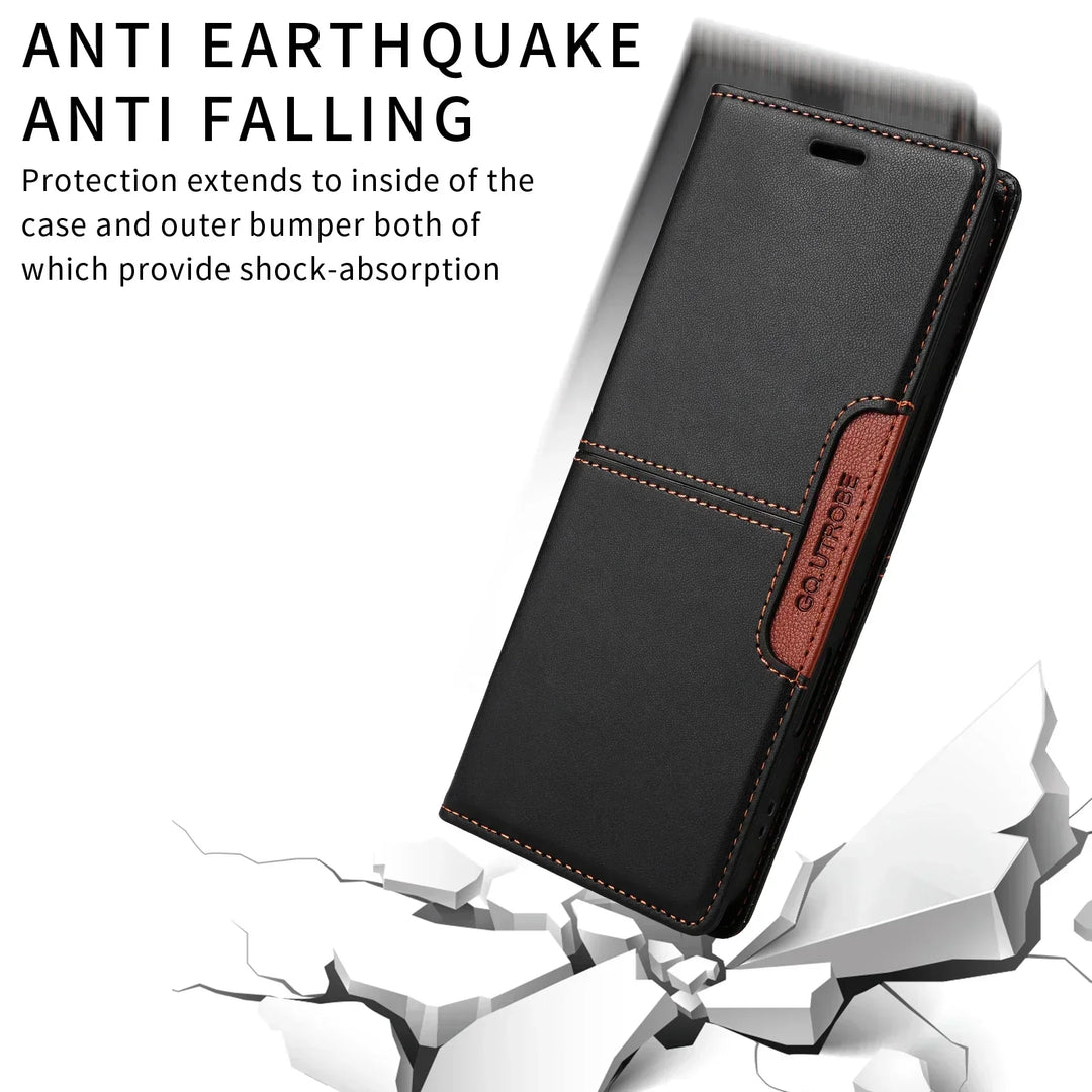 Sandsberg | RFID Flip Läder Samsung S25/S24/S23 Magnetisk Plånboksfodral