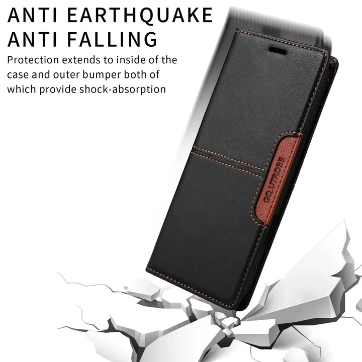 Sandsberg | RFID Flip Läder Samsung S25/S24/S23 Magnetisk Plånboksfodral