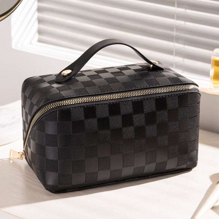 Sandsberg | Lyxig Rutig Make-up Kosmetiktasche