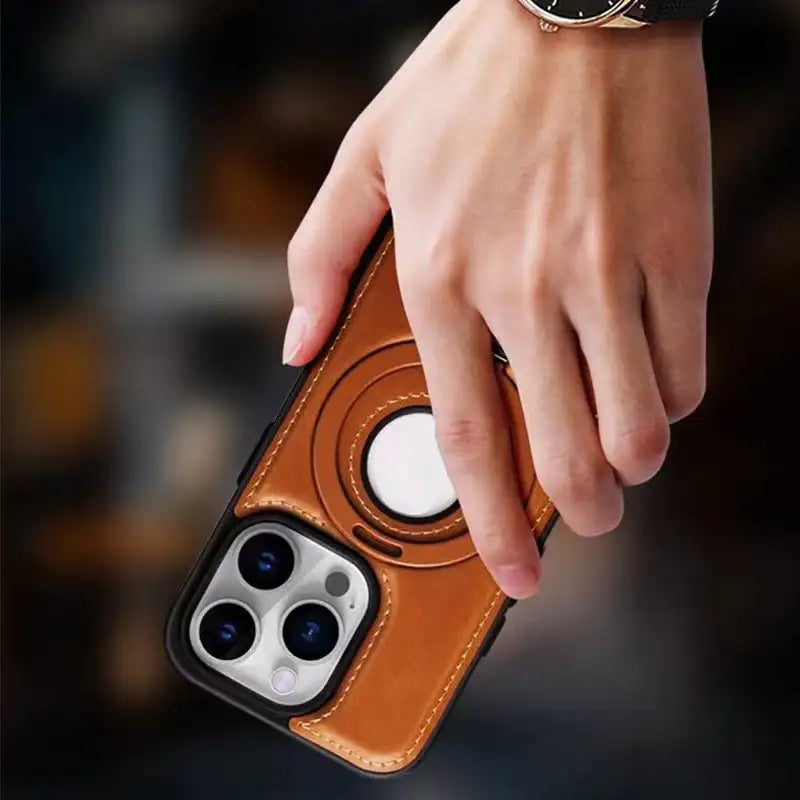 Magnetisk iPhone-fodral med osynlig ringställ