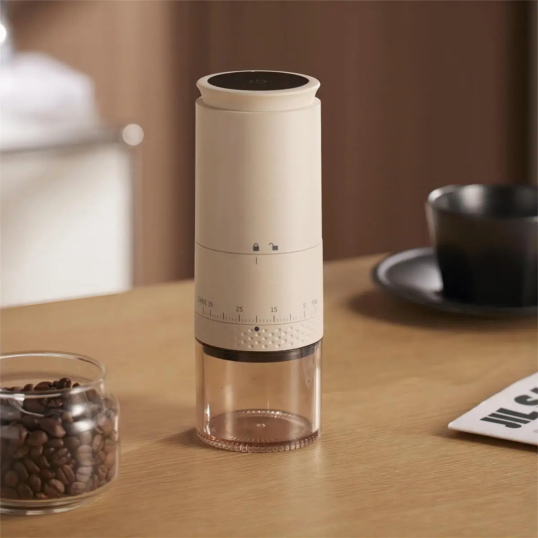 Karnz | 1500mAh Elektrisk Kaffekvarn Extern justerbar Type-C-laddning Kaffekvarn Bönmalare Kaffebryggare
