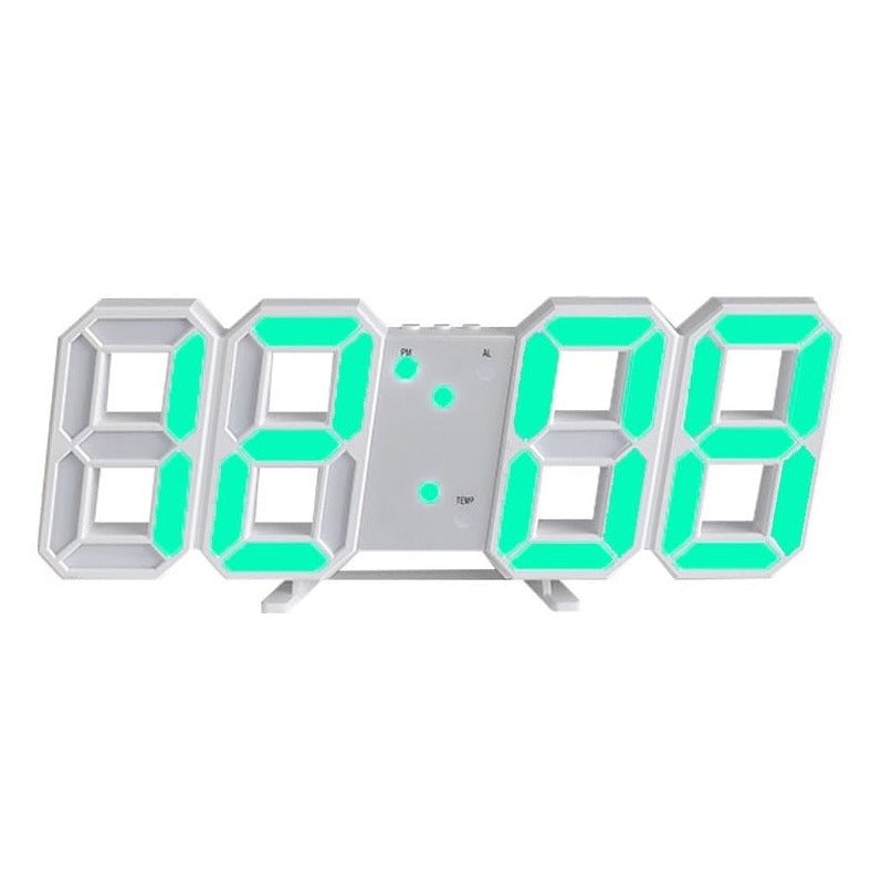 Digital 3D LED Väckarklocka – Modern design med dimmfunktion och optimal synlighet