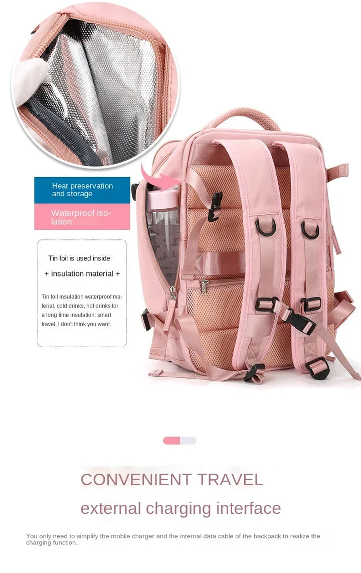 Rese-Handbagage-Ryggsäck med Skofack