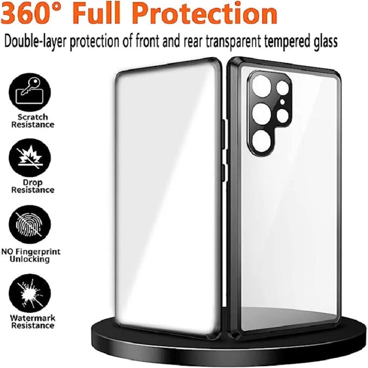 Metall Aluminiumlegering 360 Fodral med säkerhetslåset för Samsung Galaxy S24-S23 Serien
