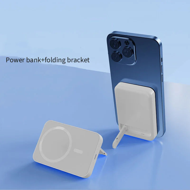 Magnetisk trådlös Powerbank med stativ