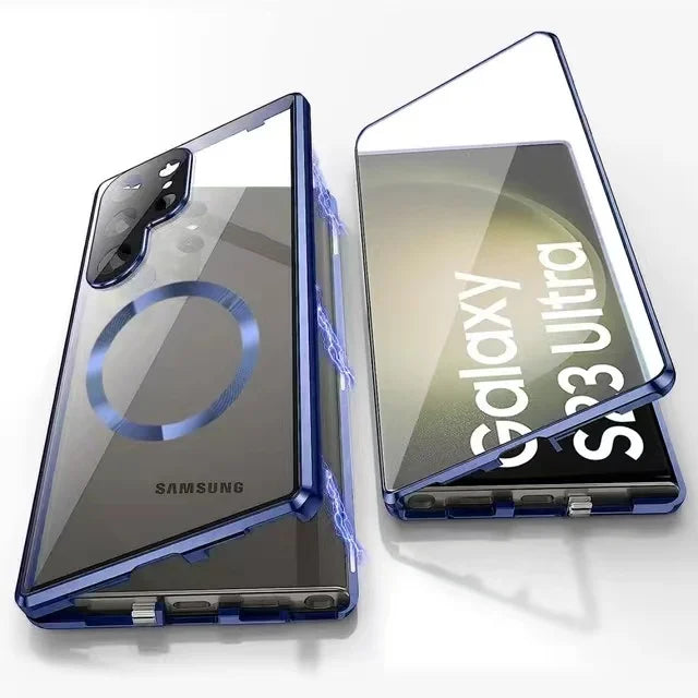 Metall Aluminiumlegering 360 Fodral med säkerhetslåset för Samsung Galaxy S24-S23 Serien