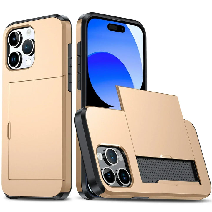 Karnz | LuxShield iPhone-fodral med kortfack | Snygg design | Kortförvaring | Skydd &amp; stil