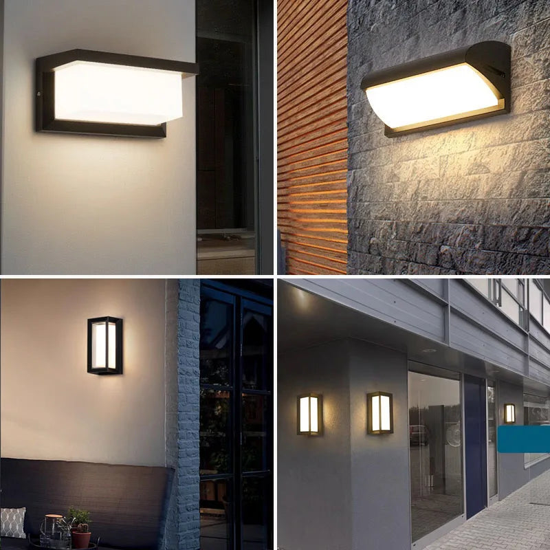 Karnz | LED-Vägglampa med radar-rörelsesensor – 16W vattentåligt ljus för inomhus- och utomhusbruk, kallt och varmt vitt ljus, AC85-265V