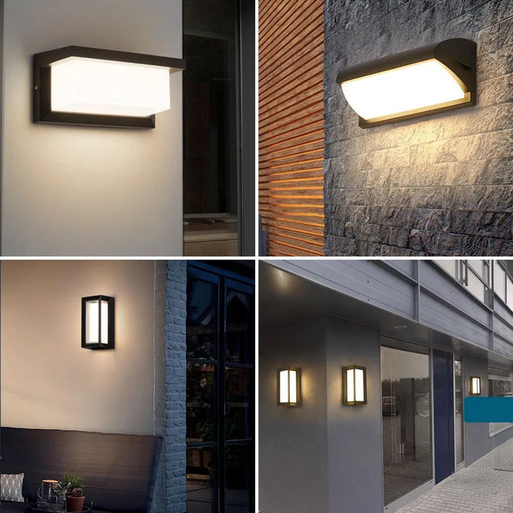 Karnz | LED-Vägglampa med radar-rörelsesensor – 16W vattentåligt ljus för inomhus- och utomhusbruk, kallt och varmt vitt ljus, AC85-265V