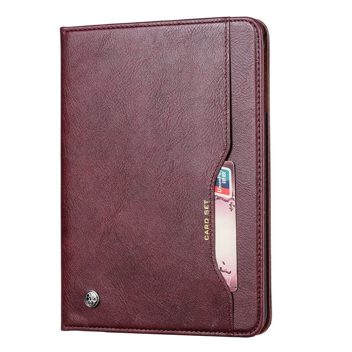 Leder Flip Case för iPad 9,7 (2017-2018), 10,2 (7. / 8. Gen), Air 2/3/4, Pro 9,7/10,5/11 - Vattentålig, Stötsäker, Affärs Tablet Fodral