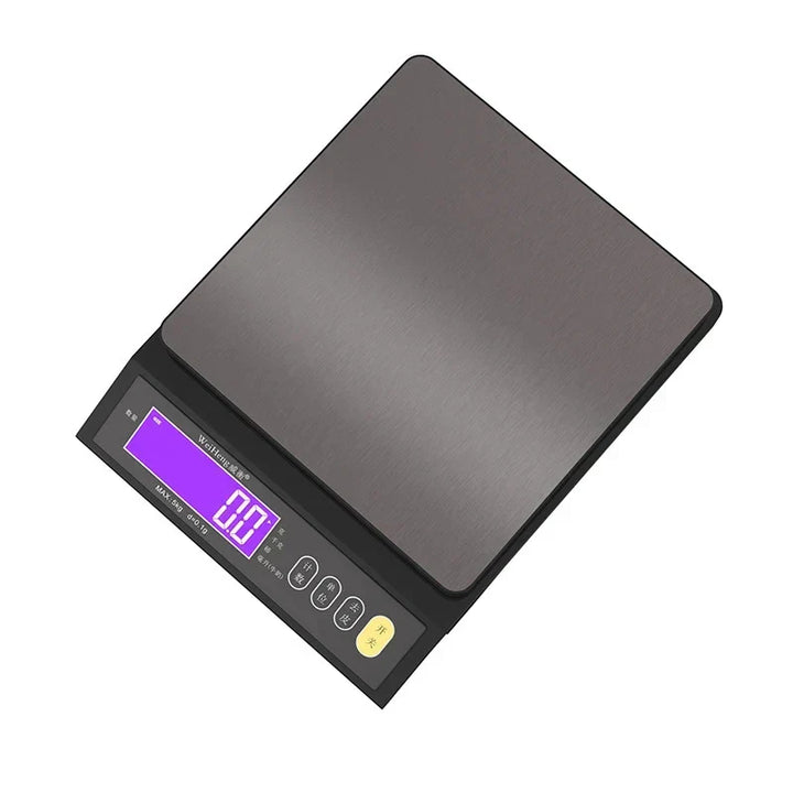 Karnz | 5 kg/0,1 g och 10 kg/1 g digital köksvåg, LCD-display, helt vattentät rostfri våg för bakning