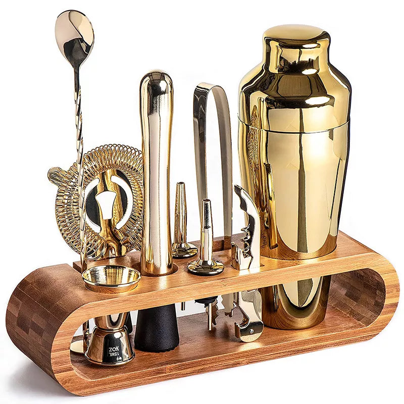 Sandsberg | MixArt Metalliskt Bar-Set | Elegant Cocktail- och Bartender-Set | Perfekta drycker görs enkelt