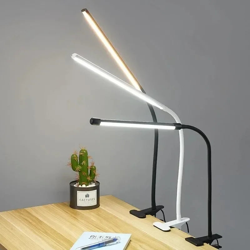 Karnz | LED-Klemmlampa LumaFlex | 3 ljusfärger &amp; 10 ljusstyrkenivåer | USB-drift | Flexibel svanhals | Ögonvänlig &amp; dimbar