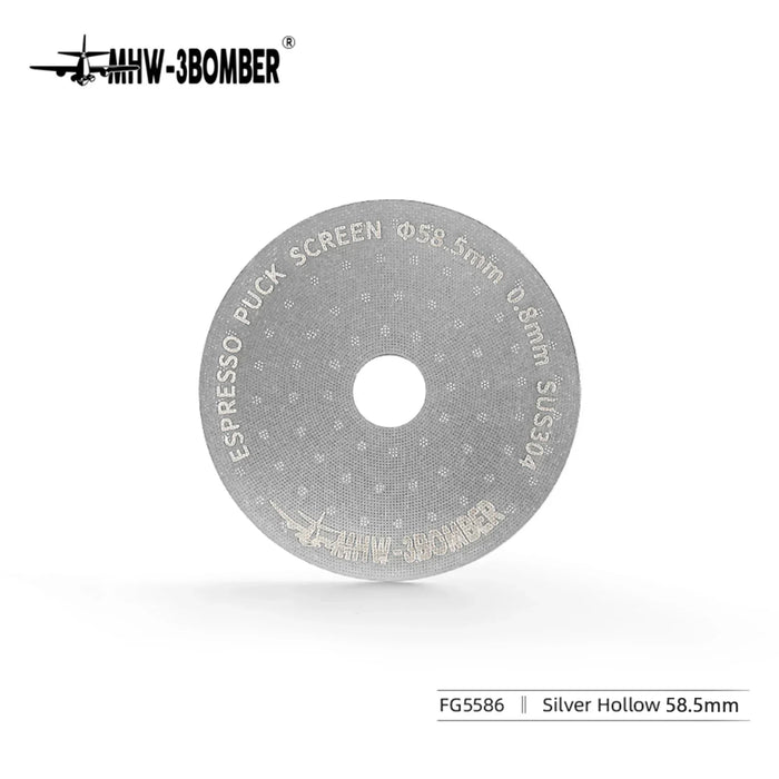 MHW-3BOMBER 51/53/58.5mm Espresso Puck Skärm Dubbel-Lager Metall Kaffe Återanvändbart Filter