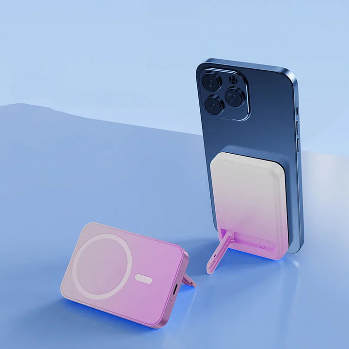 Magnetisk trådlös Powerbank med stativ