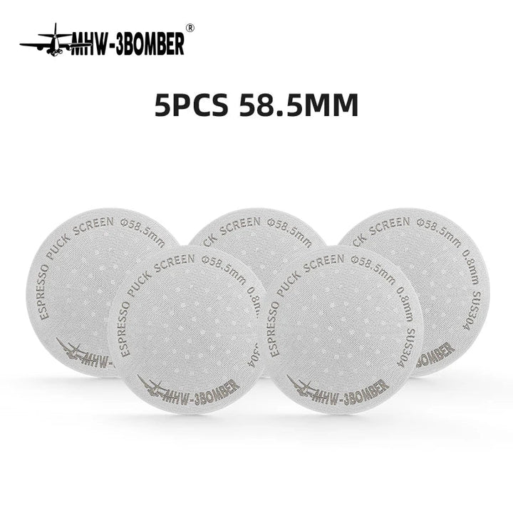 MHW-3BOMBER 51/53/58.5mm Espresso Puck Skärm Dubbel-Lager Metall Kaffe Återanvändbart Filter