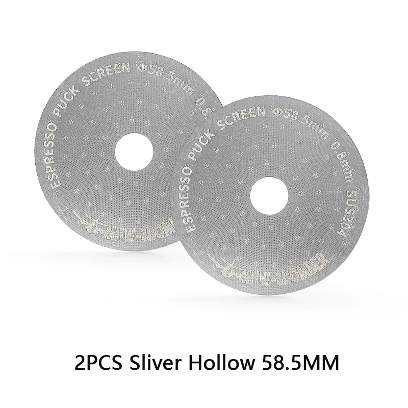 MHW-3BOMBER 51/53/58.5mm Espresso Puck Skärm Dubbel-Lager Metall Kaffe Återanvändbart Filter