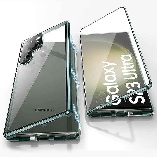 Metall Aluminiumlegering 360 Fodral med säkerhetslåset för Samsung Galaxy S24-S23 Serien