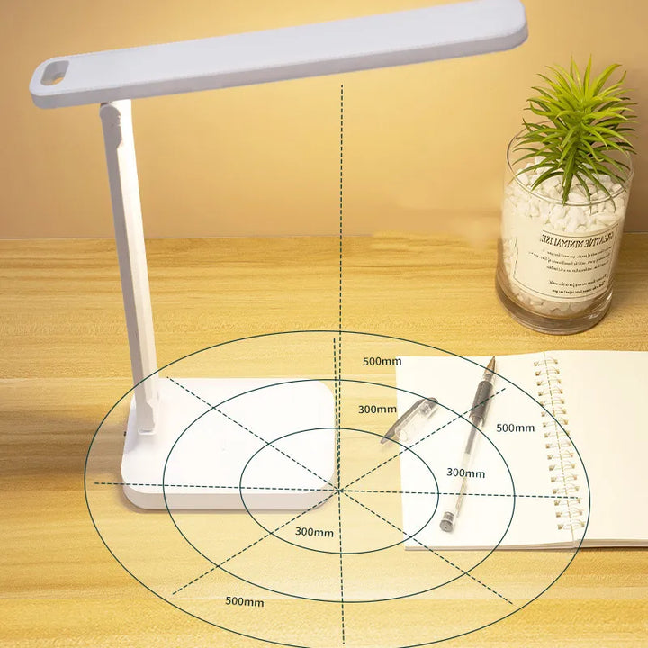 6000mAh uppladdningsbar LED skrivbordslampa USB 3 färger steglöst dimbar skrivbordslampa Touch hopfällbar ögonskyddande läs nattljus