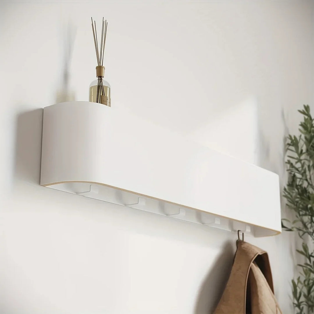 NordicHide Rack Vägggarderob med Hylla &amp; Dolda Krok Karnz