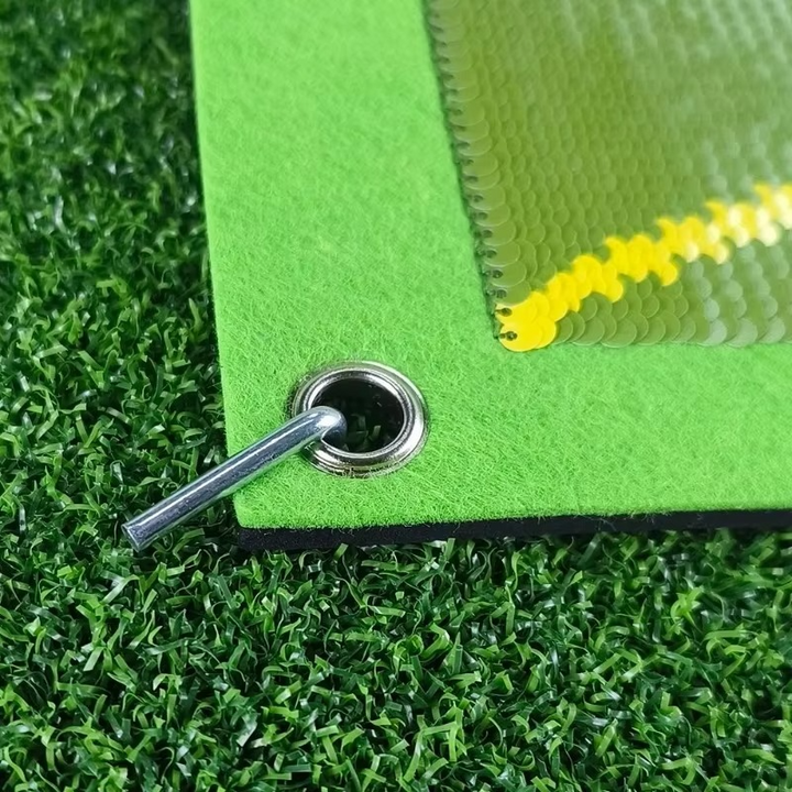 Golf-träningsmatta för svingbana och träffidentifiering