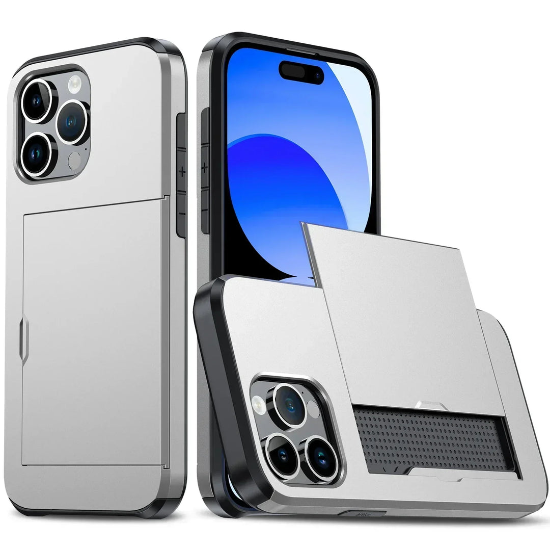 Karnz | LuxShield iPhone-fodral med kortfack | Snygg design | Kortförvaring | Skydd &amp; stil