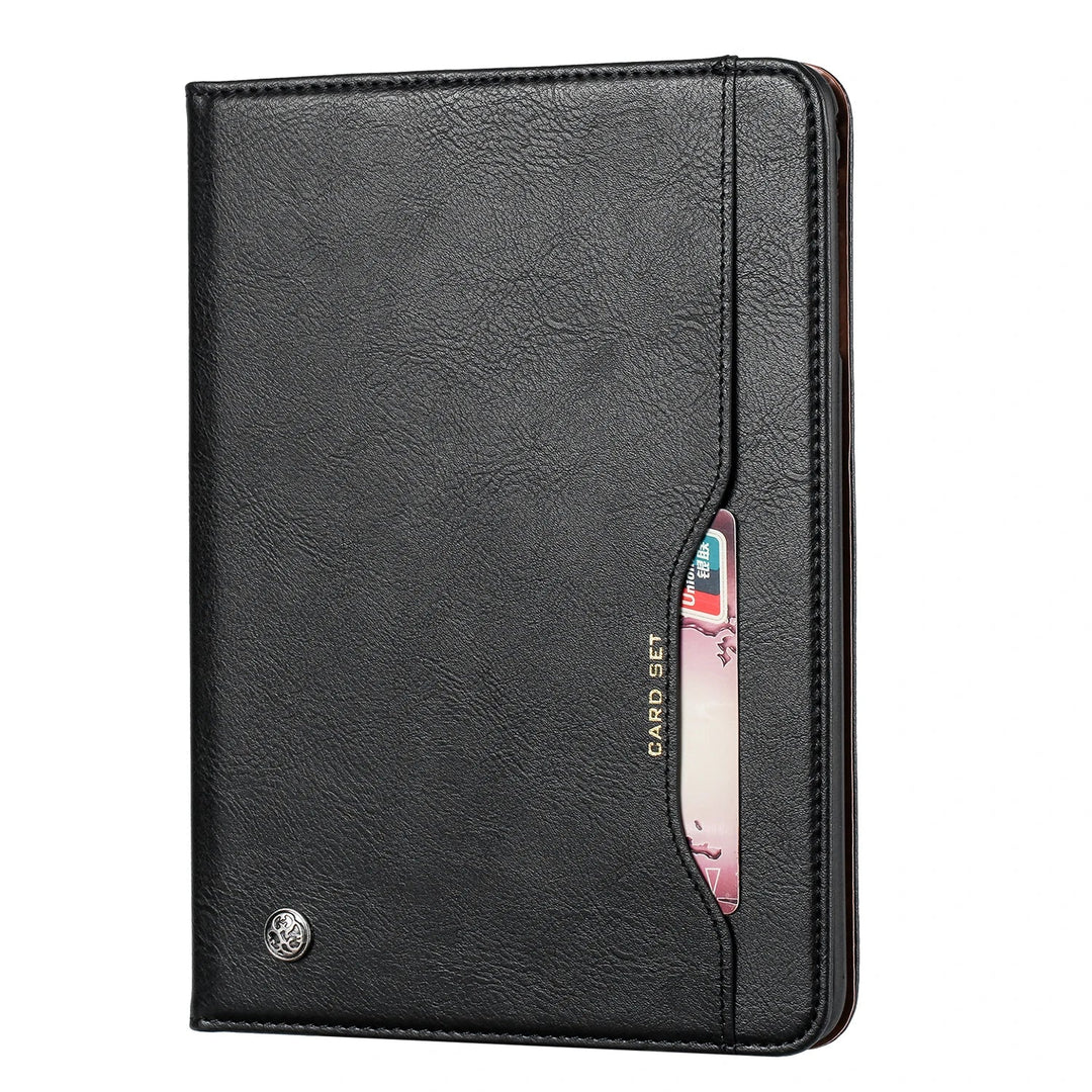 Leder Flip Case för iPad 9,7 (2017-2018), 10,2 (7. / 8. Gen), Air 2/3/4, Pro 9,7/10,5/11 - Vattentålig, Stötsäker, Affärs Tablet Fodral