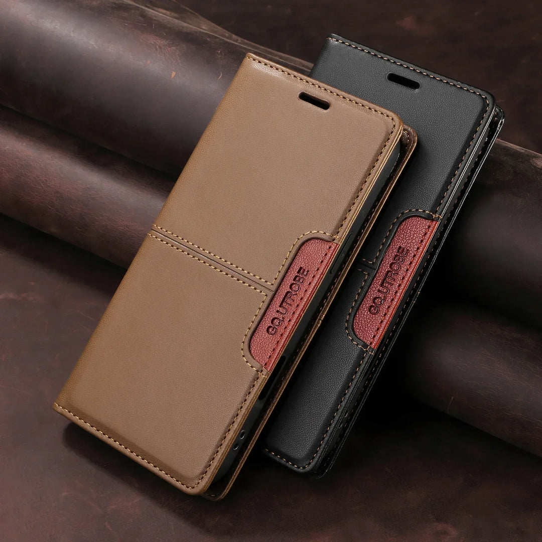 Sandsberg | RFID Läder iPhone 16/15 Magnetisk Fodral Plånbok Case