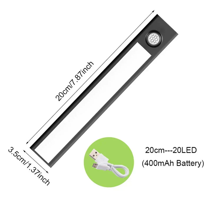 USB-uppladdningsbar rörelsesensorlampa