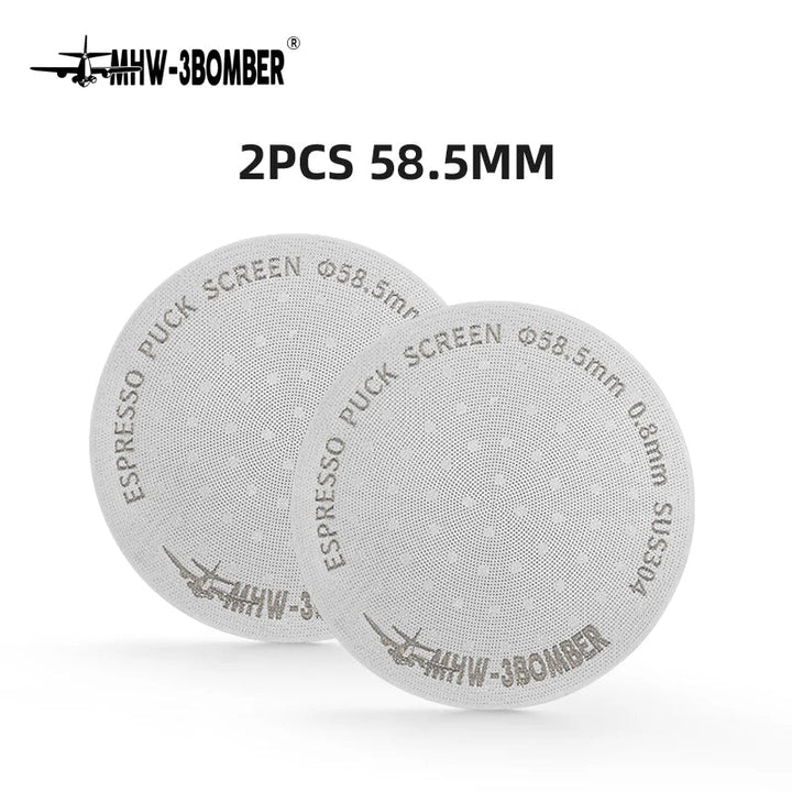 MHW-3BOMBER 51/53/58.5mm Espresso Puck Skärm Dubbel-Lager Metall Kaffe Återanvändbart Filter