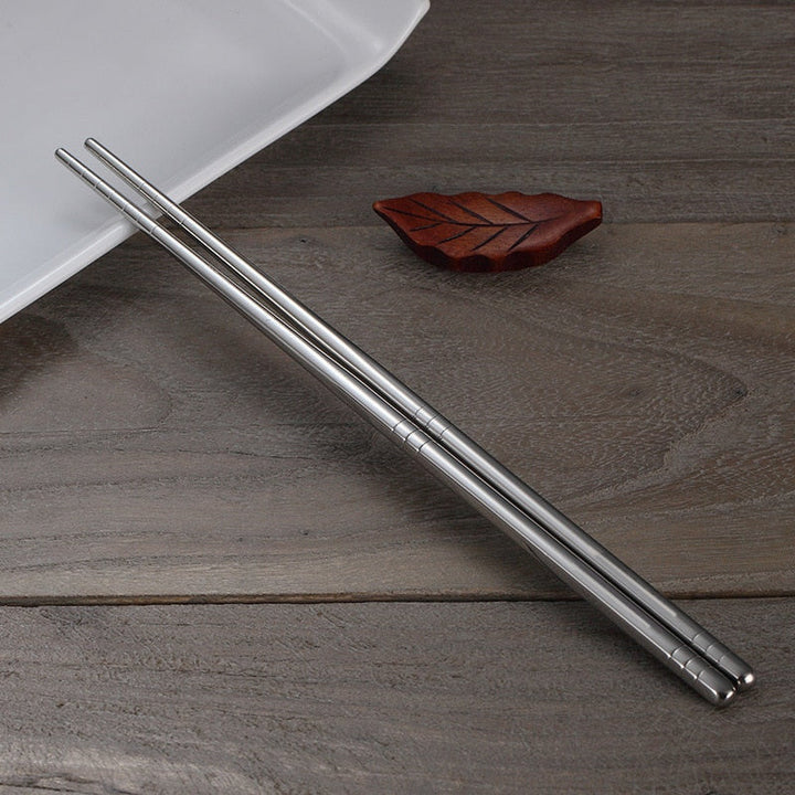 Deluxe Rostfritt Stål ätpinneset – 5 par för elegant matupplevelse