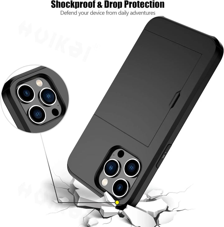 Karnz | LuxShield iPhone-fodral med kortfack | Snygg design | Kortförvaring | Skydd &amp; stil