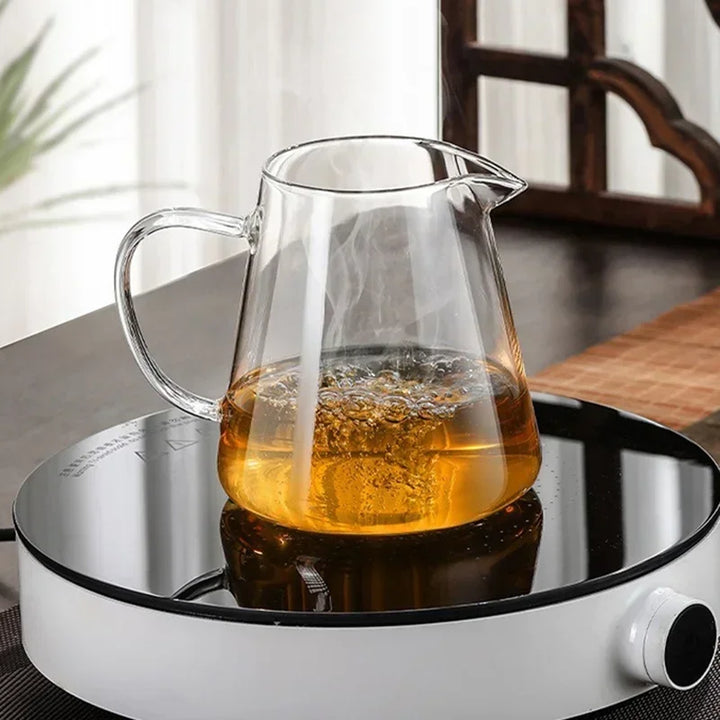 450ml-950ml Värmebeständig Glas Teekanna – Rostfritt Stål Te-sil, Blomkanna för Kung Fu Teetillbehör, Puer- och Oolong-te