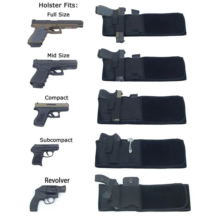 Taktiskt midjeväska-holster - Diskret bärrem för midjeväska - Bärbart dolt holster för utomhusjakt och självförsvar
