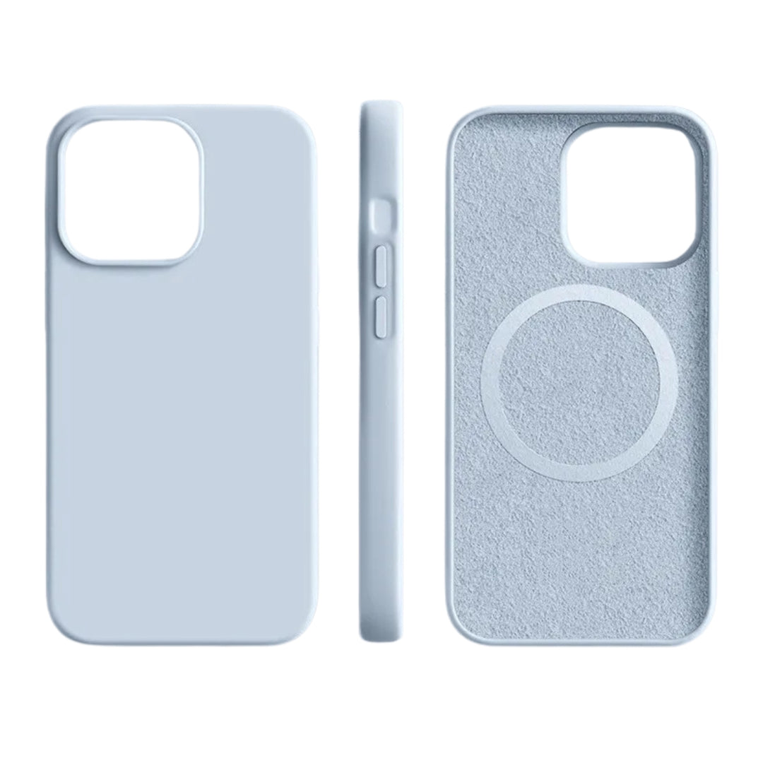 SILVRAMAG – Premium Silikon MagSafe-fodral för iPhone med Soft-Touch-skydd
