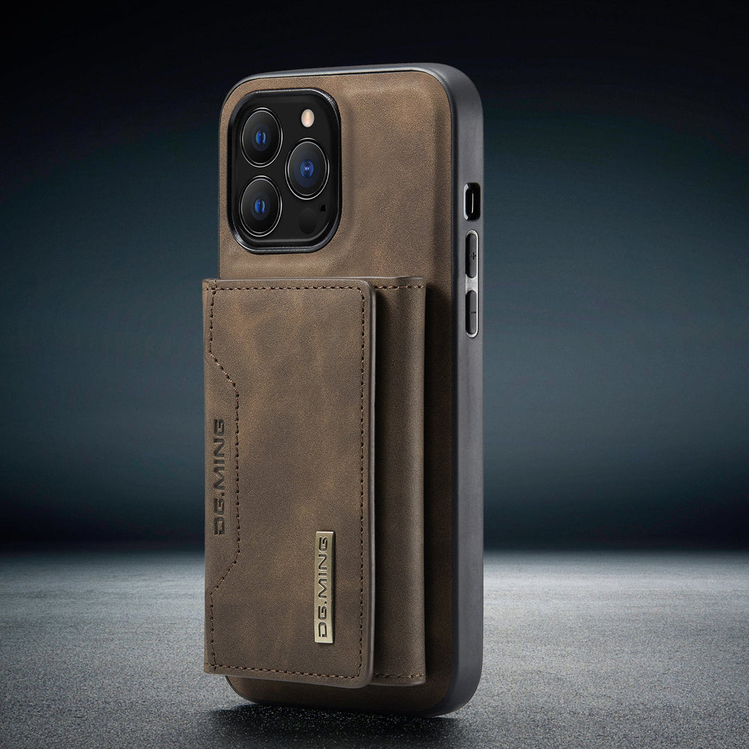 2 i 1 avtagbart läder plånboksfodral för iPhone