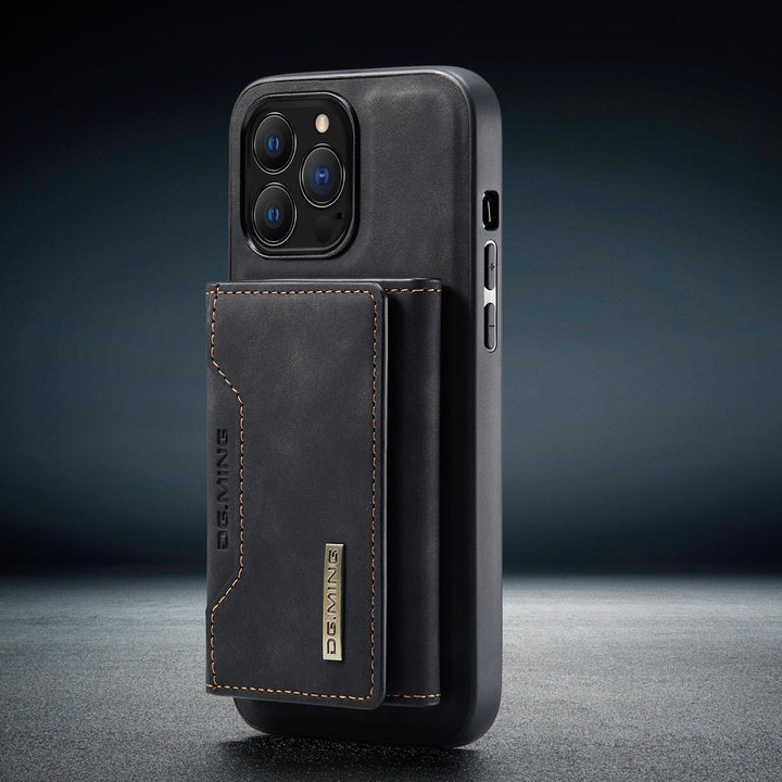 2 i 1 avtagbart läder plånboksfodral för iPhone