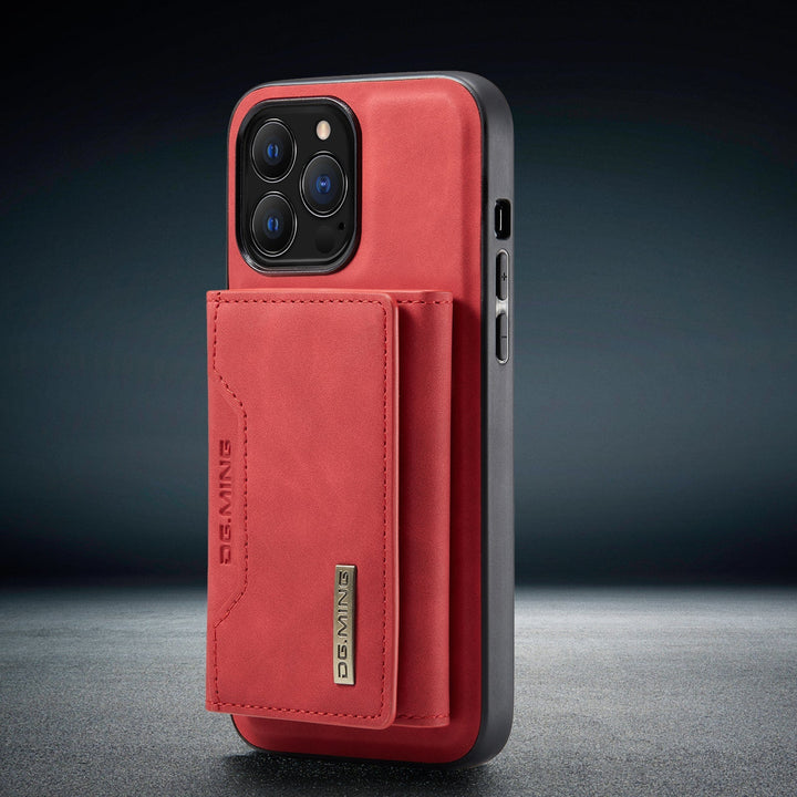 2 i 1 avtagbart läder plånboksfodral för iPhone